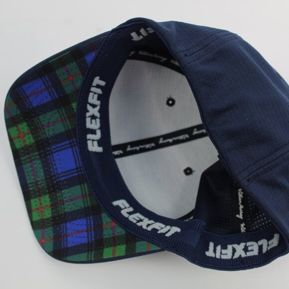 William Murray Golf Hat Cap Size S/M Flex Stretch Fitted Blue Plaid UV Golfer - Picture 7 of 8
